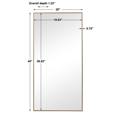 MIRROR , gold , 101 cm