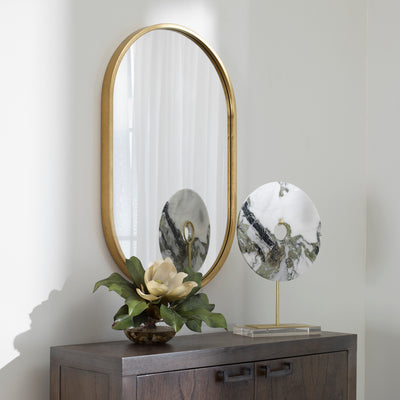 Varina Gold Oval Mirror