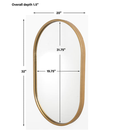 Varina Gold Oval Mirror