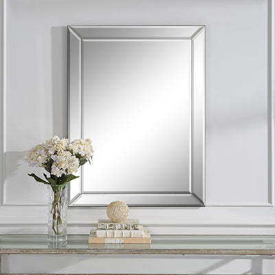 Silver square mirror