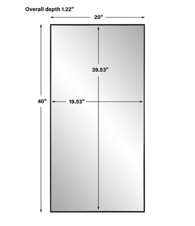 MIRROR , black 101 cm.