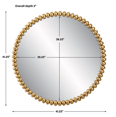 Uttermost Byzantine Round Gold Mirror