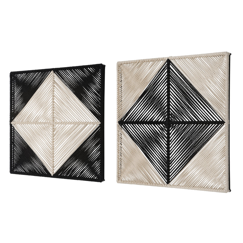 Uttermost Seeing Double Rope Wall Squares, S/2