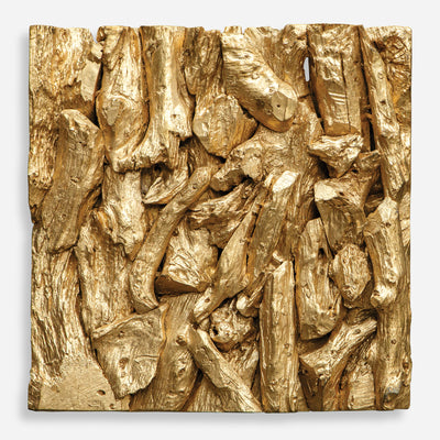 Rio Wood Wall Decor, Gold