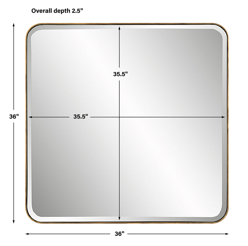 Uttermost Hampshire Square Gold Mirror