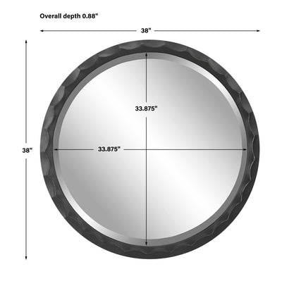 Scalloped Edge Round Mirror