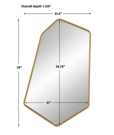 Linneah Large Mirror, Gold