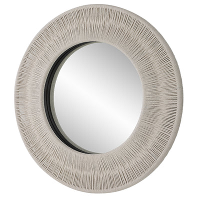 Sailor's Knot Small Round Mirror, White