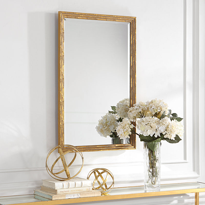 Rectangular mirror, gold