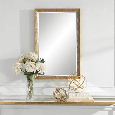 Rectangular mirror, gold