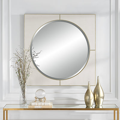 Cyprus Square Mirror, White