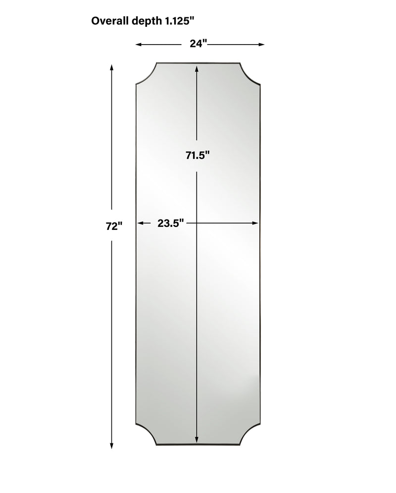 Lennox Tall Mirror, Nickel