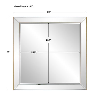 Lytton Square Mirror, Gold