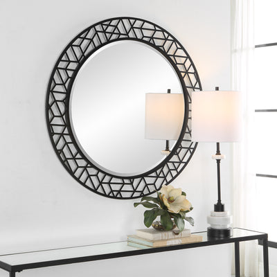 Mosaic Metal Round Mirror