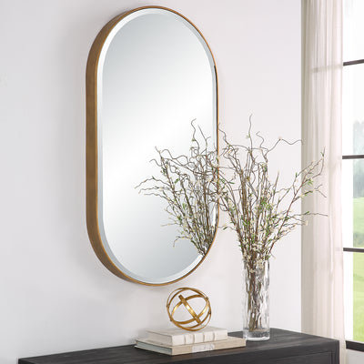 Lago Oval Gold Mirror