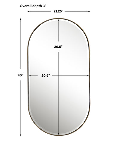 Lago Oval Gold Mirror