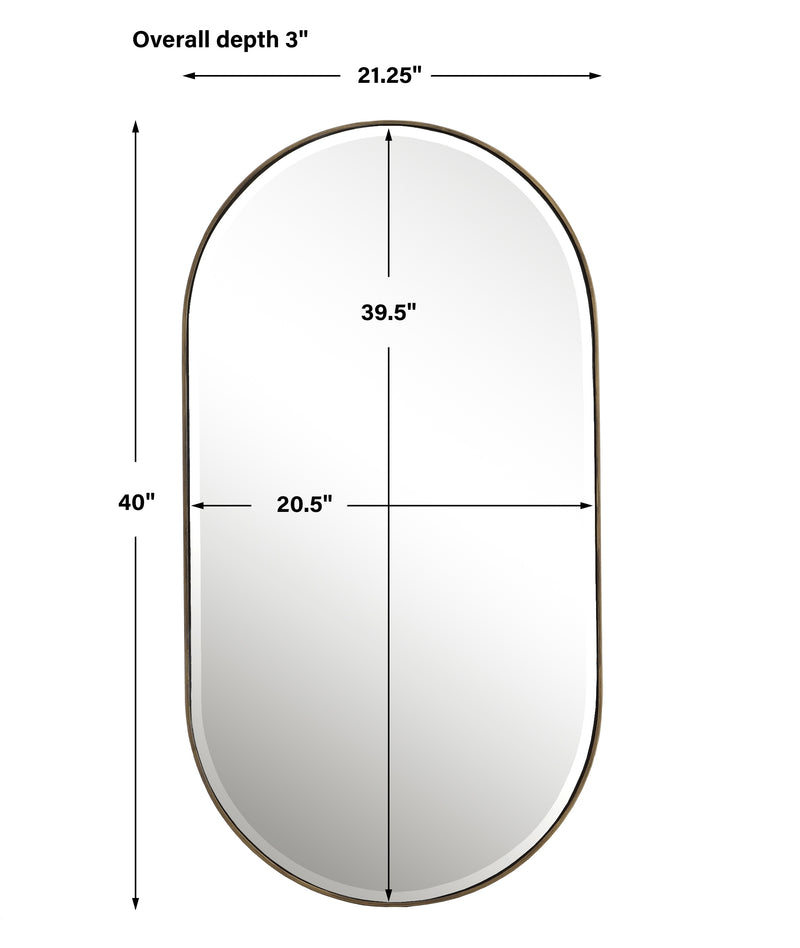 Lago Oval Gold Mirror