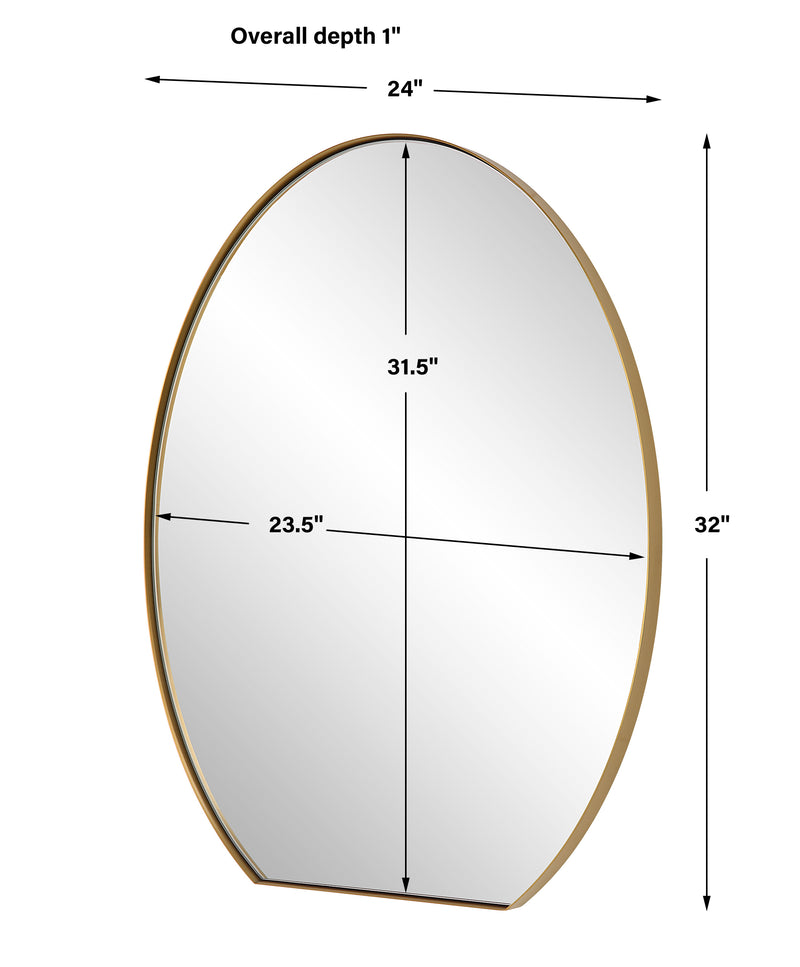 Uttermost Cabell Brass Oval Mirror