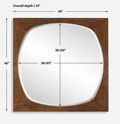 Garonne Square Walnut Mirror