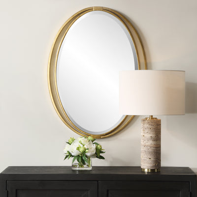 Rhodes Gold Oval Mirror