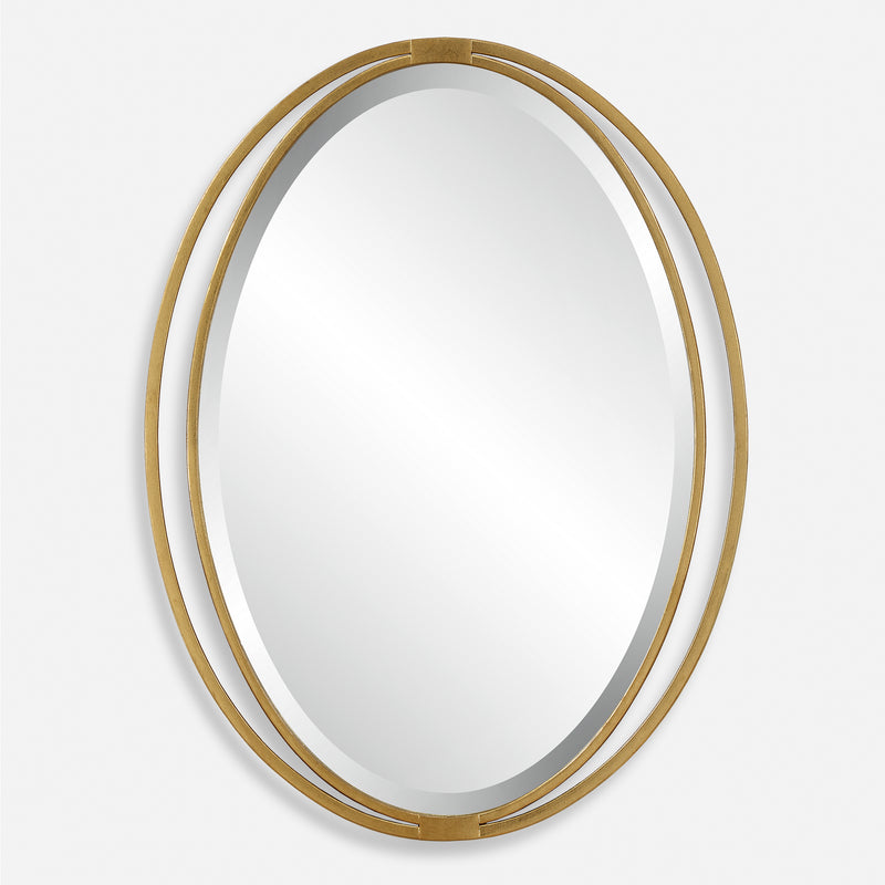 Rhodes Gold Oval Mirror