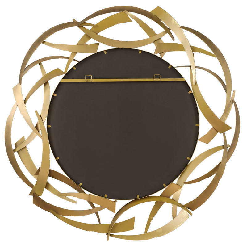 Cutting Edge Bronze Round Mirror