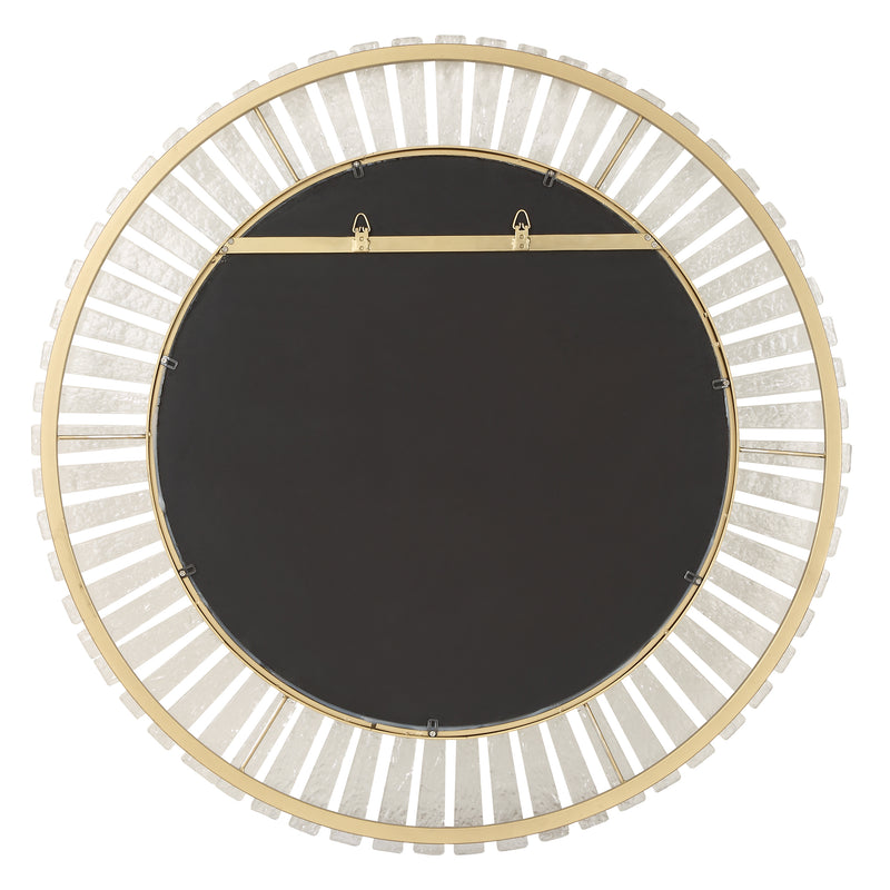 Denali Textured Glass Round Mirror