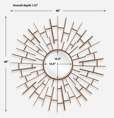 Tangled Bronze Round Mirror