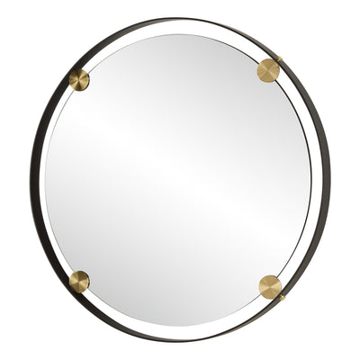 Radius Round Bronze Iron Mirror