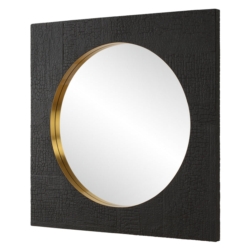 Ember Black Square Mirror