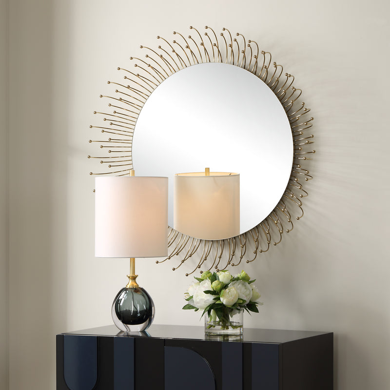 Aga Round Gold Mirror