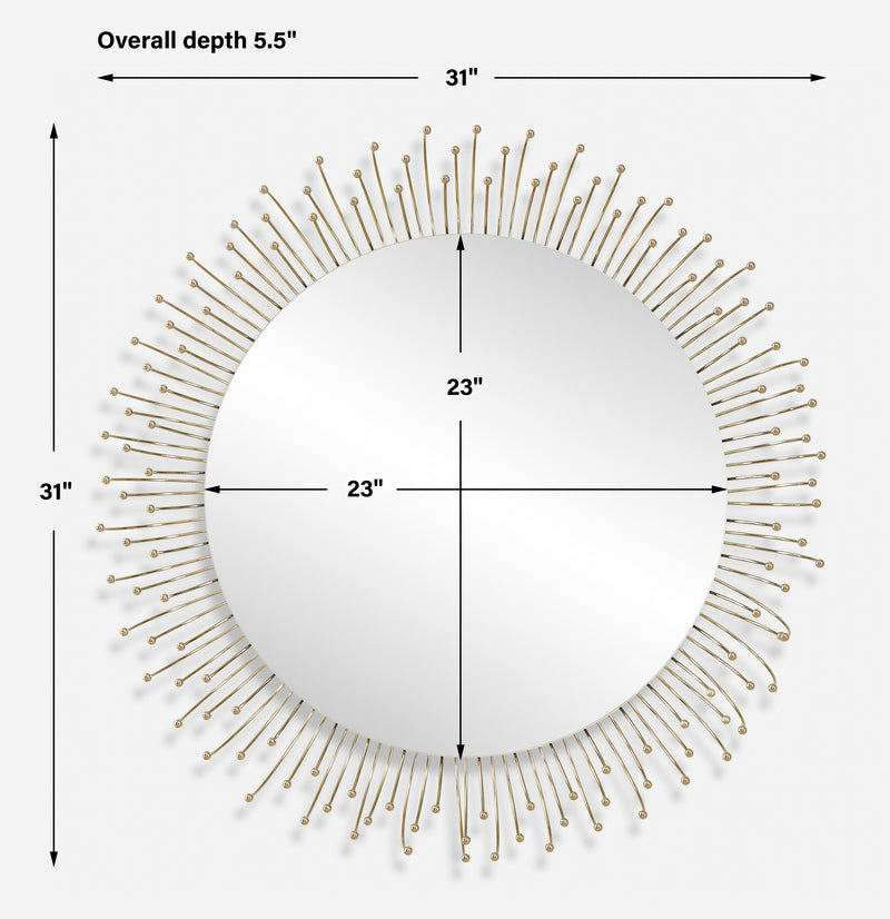 Aga Round Gold Mirror