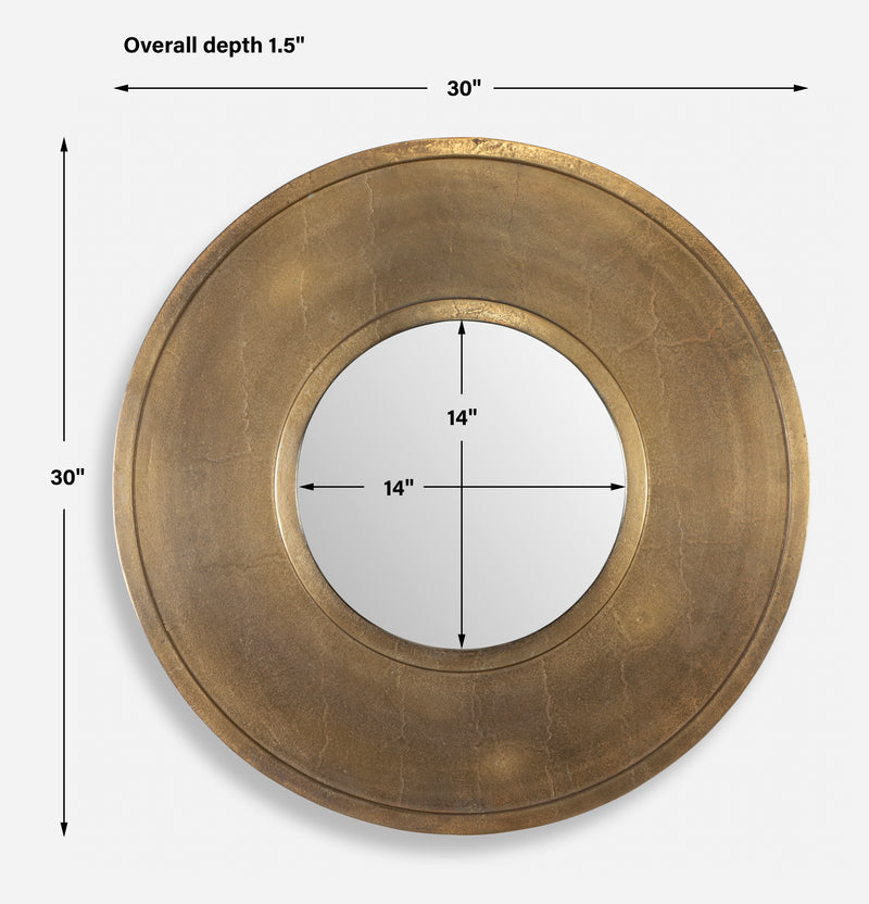 Axel Round Brass Mirror