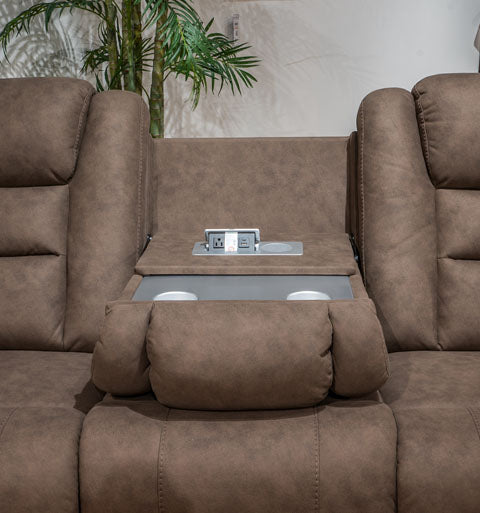 Mayhem Madness Reclining Sofa with Drop Down Table