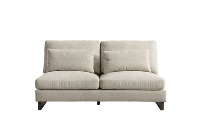 Violin Beige Armless Loveseat