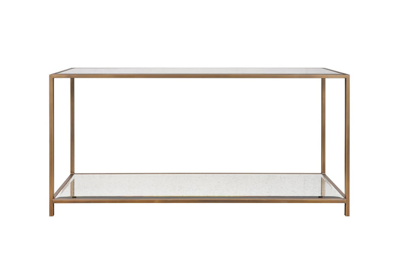 Glass Elegance Gold Console