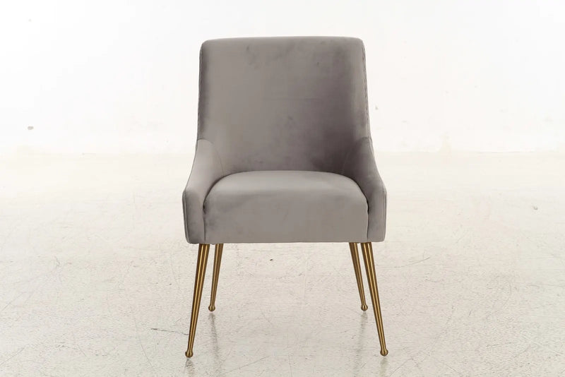 Serenity Grey Velvet Side Chair