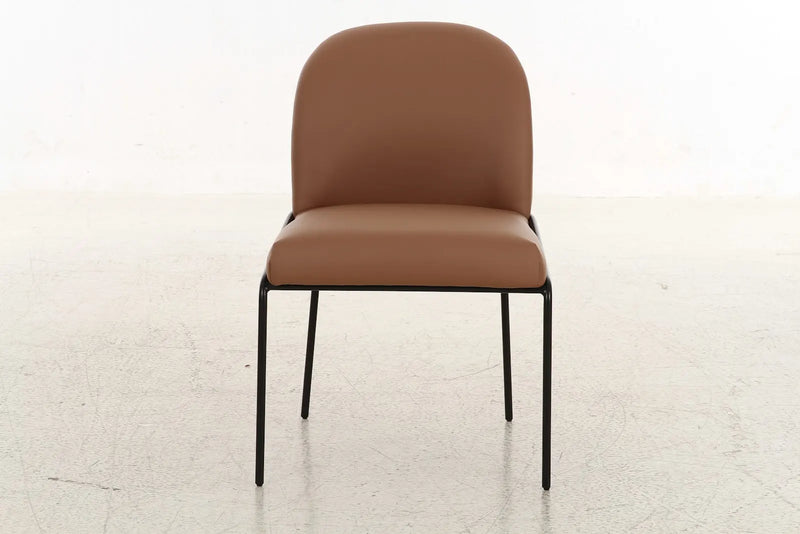 Landscape Brown PU Dining Chair