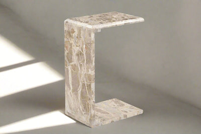 RF-2082-T007Enid MARBLE C TABLE Beige