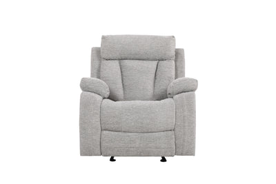 Warsaw Grey Manual Recliner with Glider