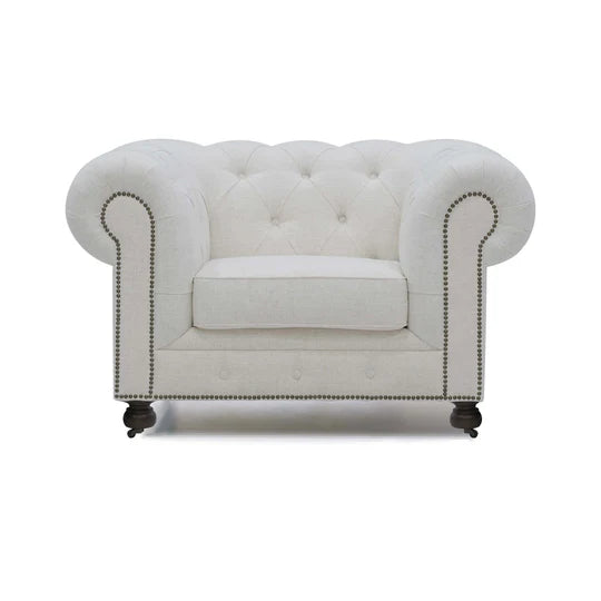 Olivia Tufted Beige Sofa Set