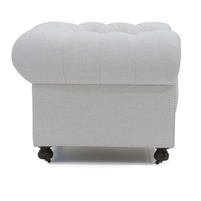 Olivia Tufted Beige Chair (131.5Cm)