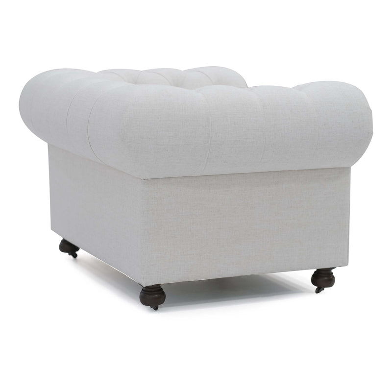 Olivia Tufted Beige Chair (131.5Cm)