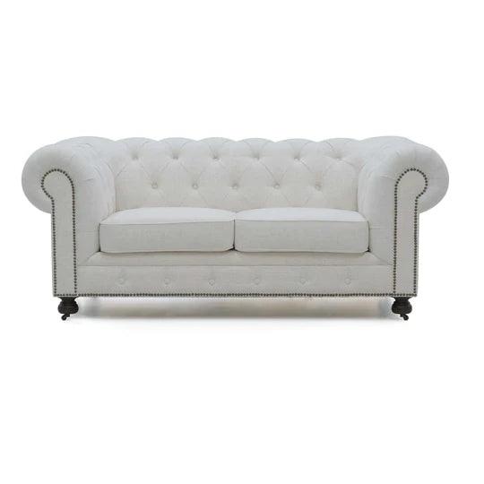 Olivia Tufted Beige Sofa Set