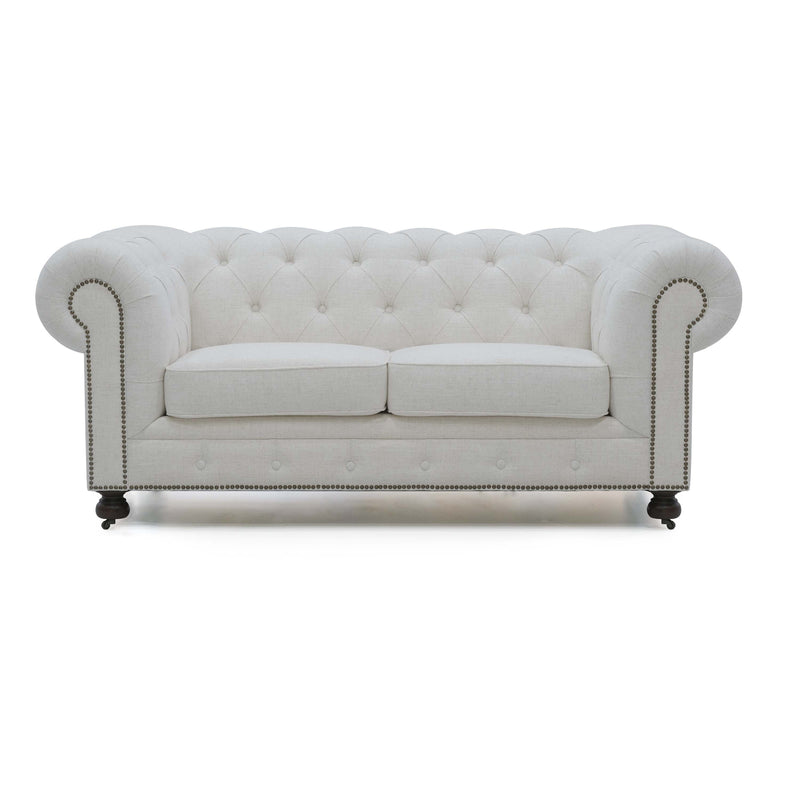 Olivia Tufted Beige Loveseat (192Cm)