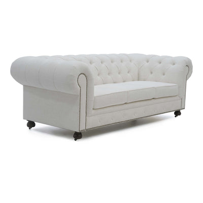 Olivia Tufted Beige Sofa (236Cm)