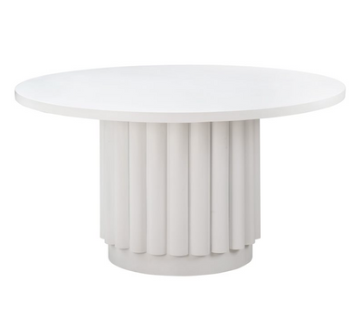 Kali 55″ White Round Dining Table
