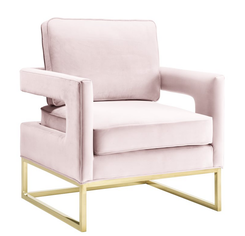 Avery Blush Velvet Chair