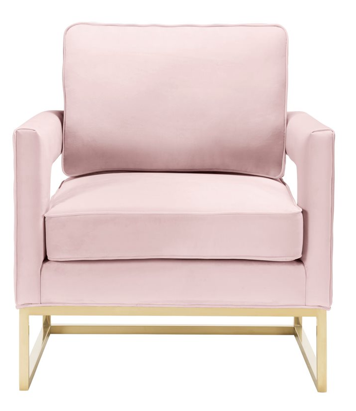 Avery Blush Velvet Chair