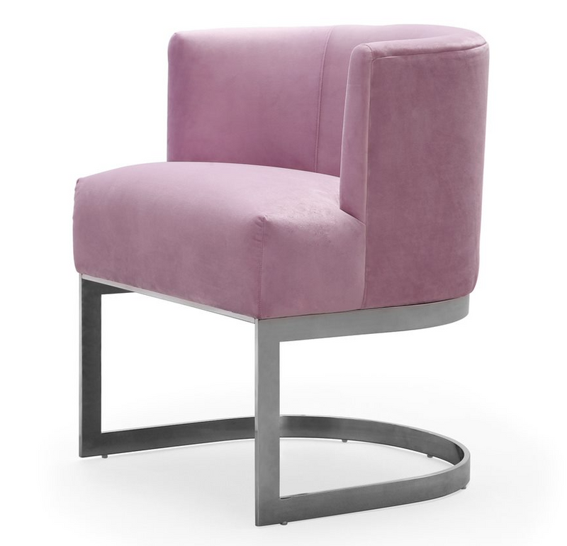 Eva Blush Velvet Chair